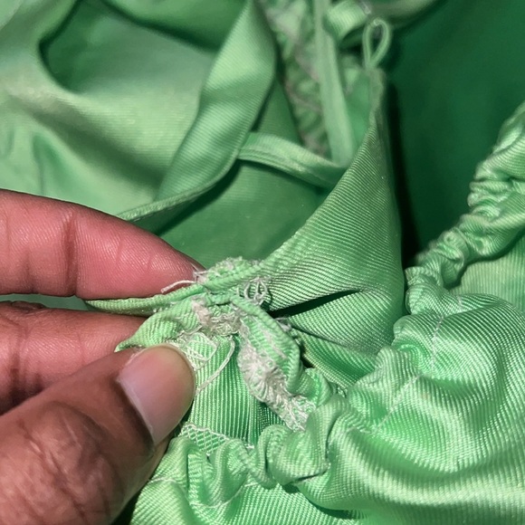 ASOS Lime Satin Cropped Top size 4 - Picture 9 of 9
